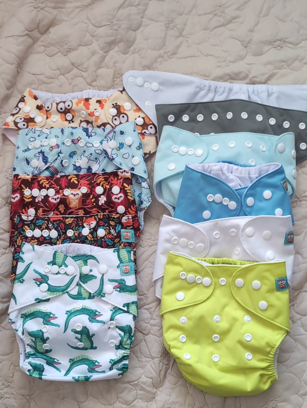 NEVER USED - 10 ALVABABY Diaper Covers With 20 Inserts
